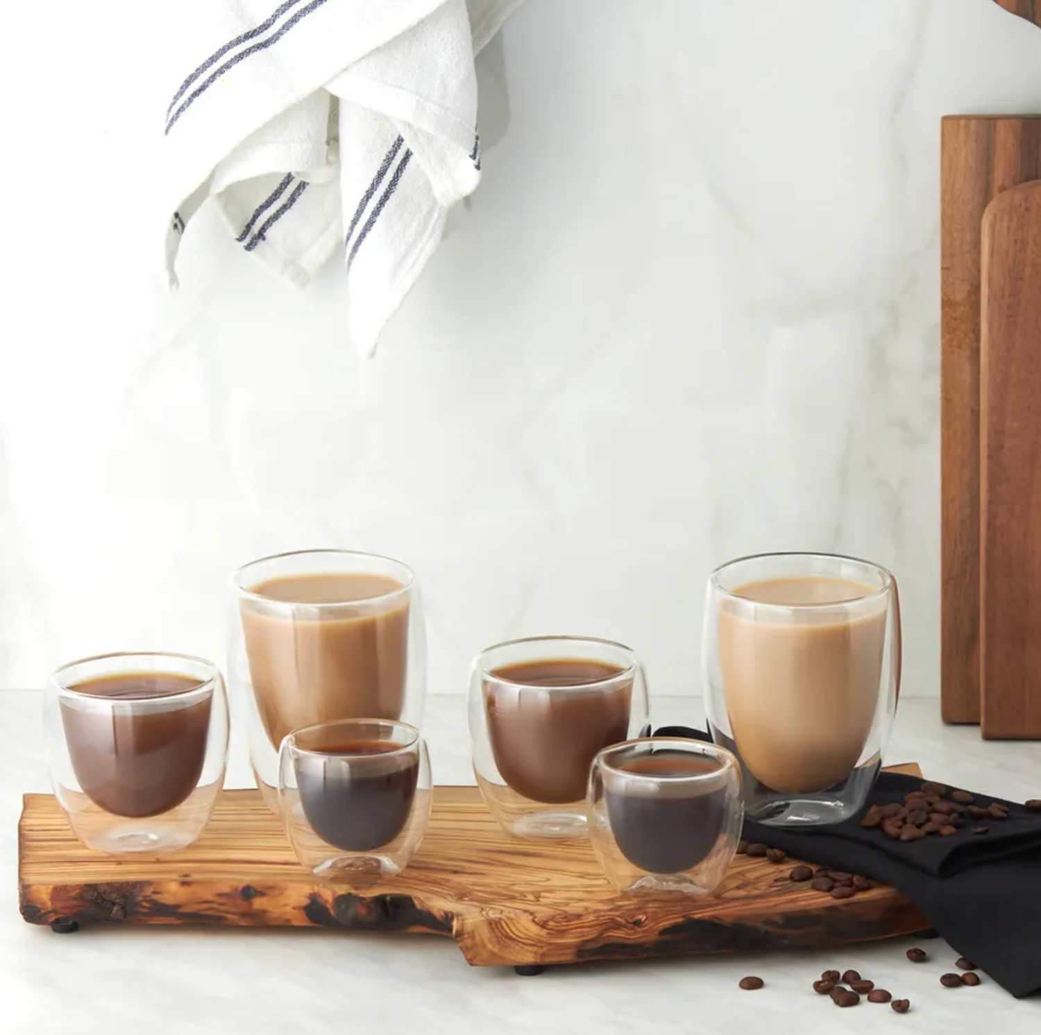 Karaca Double Wall Borosilicate Glass Cup Set Of 6