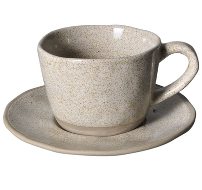 Bricard Porcelain Albi Espresso Set | light gray 12-Piece