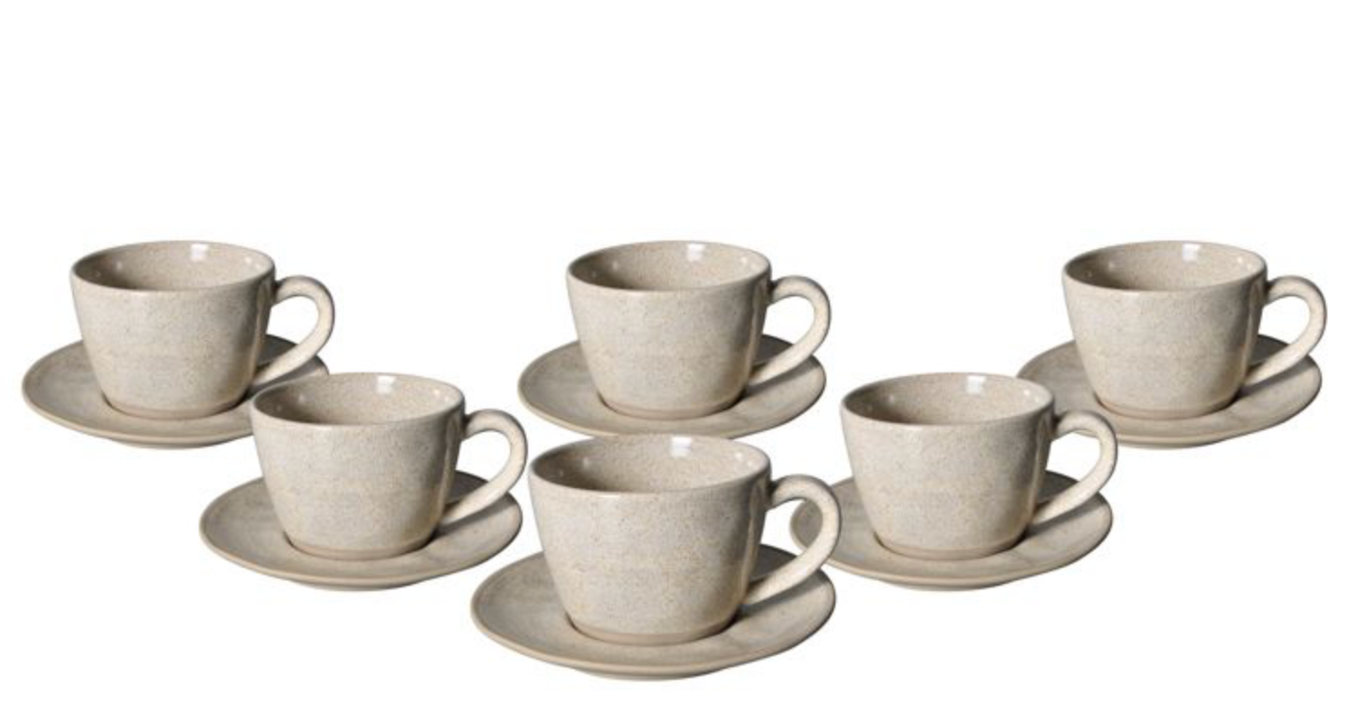 Bricard Porcelain Albi coffee set | Light gray 12-Piece