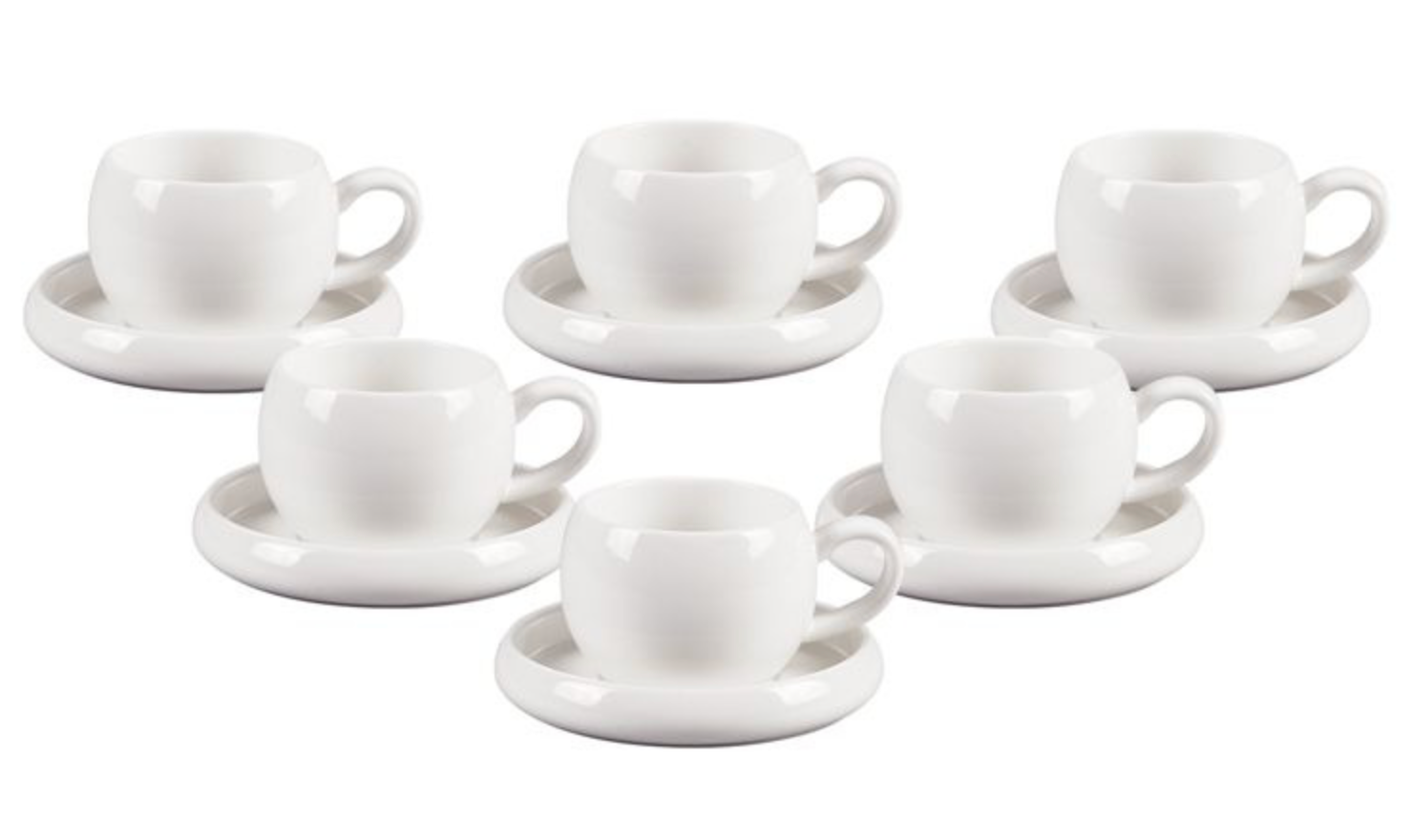 Bricard Porcelain Bondy Espresso Set 4 Piece | 2 Person