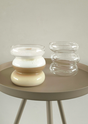 Wave twist glass cup | 2 pieces | 450 ml