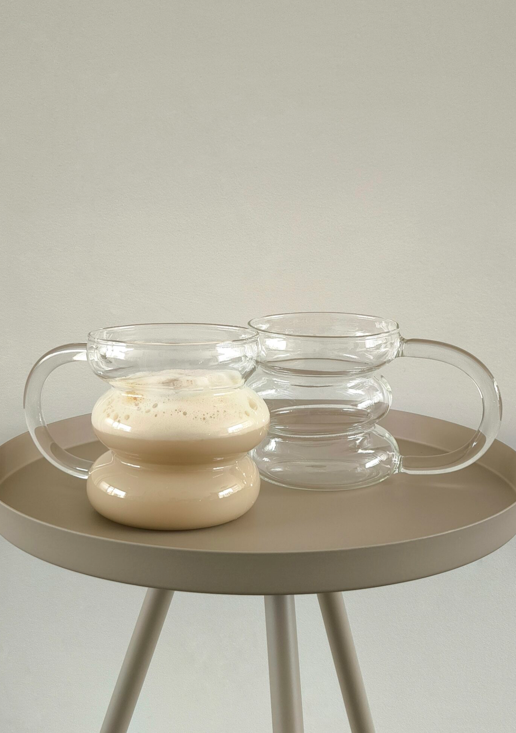 Wave twist glass mug | 2 pieces | 450 ml