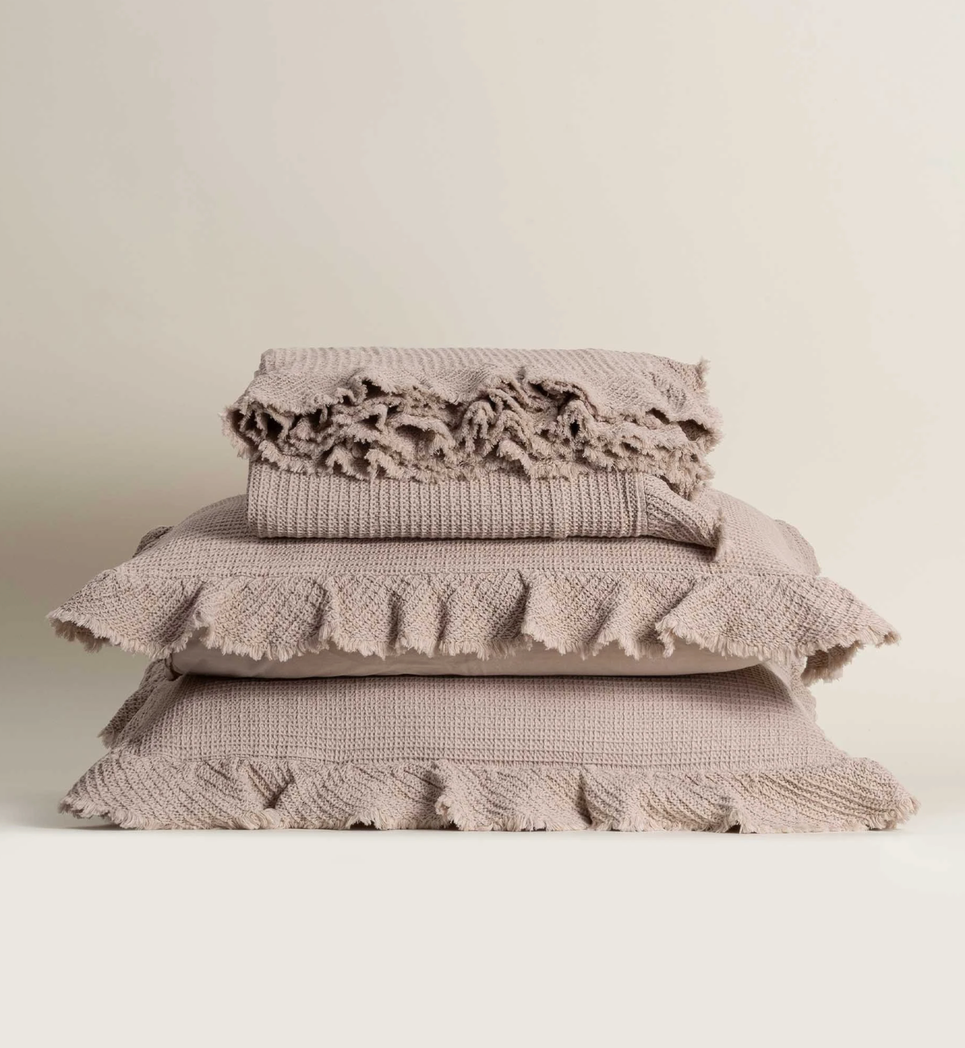 Ecocotton Dina Two-person Bedspread Set 100% Organic Cotton Beige 240X260cm