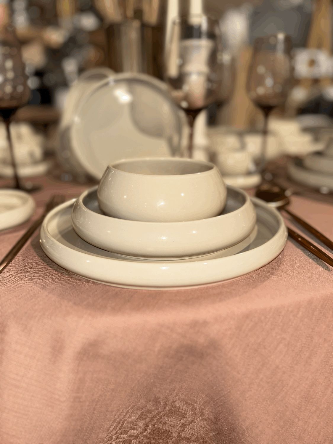 Bricard Bondy 18-piece dinnerware set for 6 people | no.1 | beige