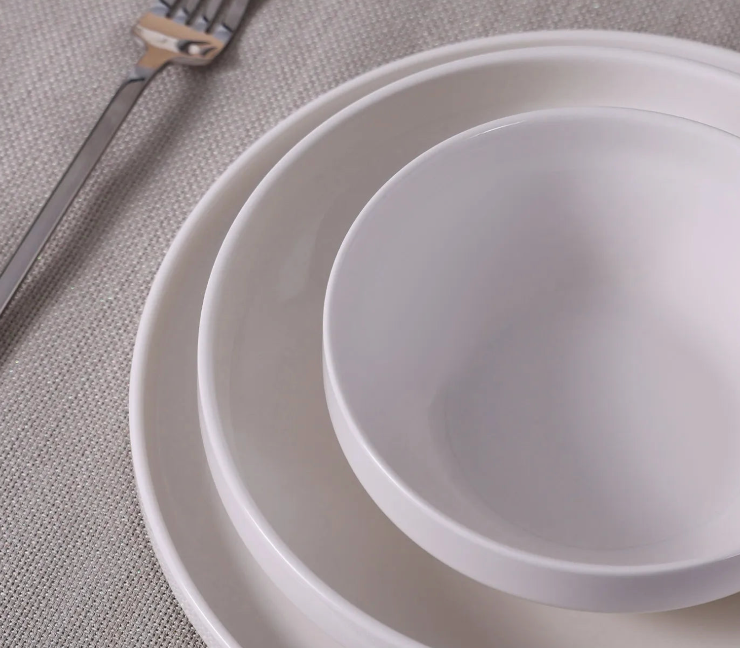 Karaca Felix 6-persoons servies, 18-delig, porselein, wit
