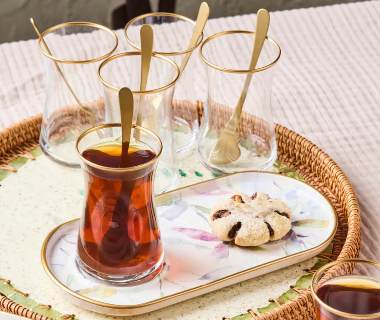 Karaca madeira 12-piece tea set for 6 persons
