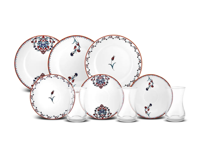 Karaca Nakkaş 18 Piece 6 Person Cake Set