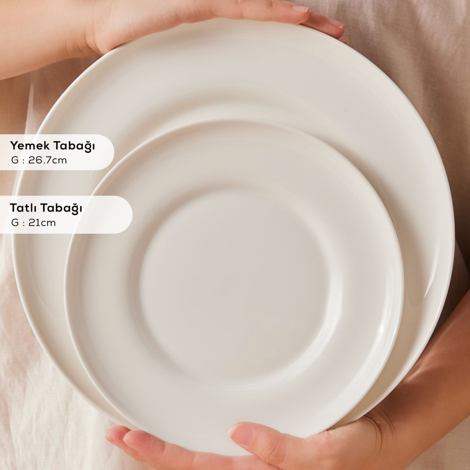 Karaca Streamline Selene 24 Piece Dinnerware Set for 6 Person, White