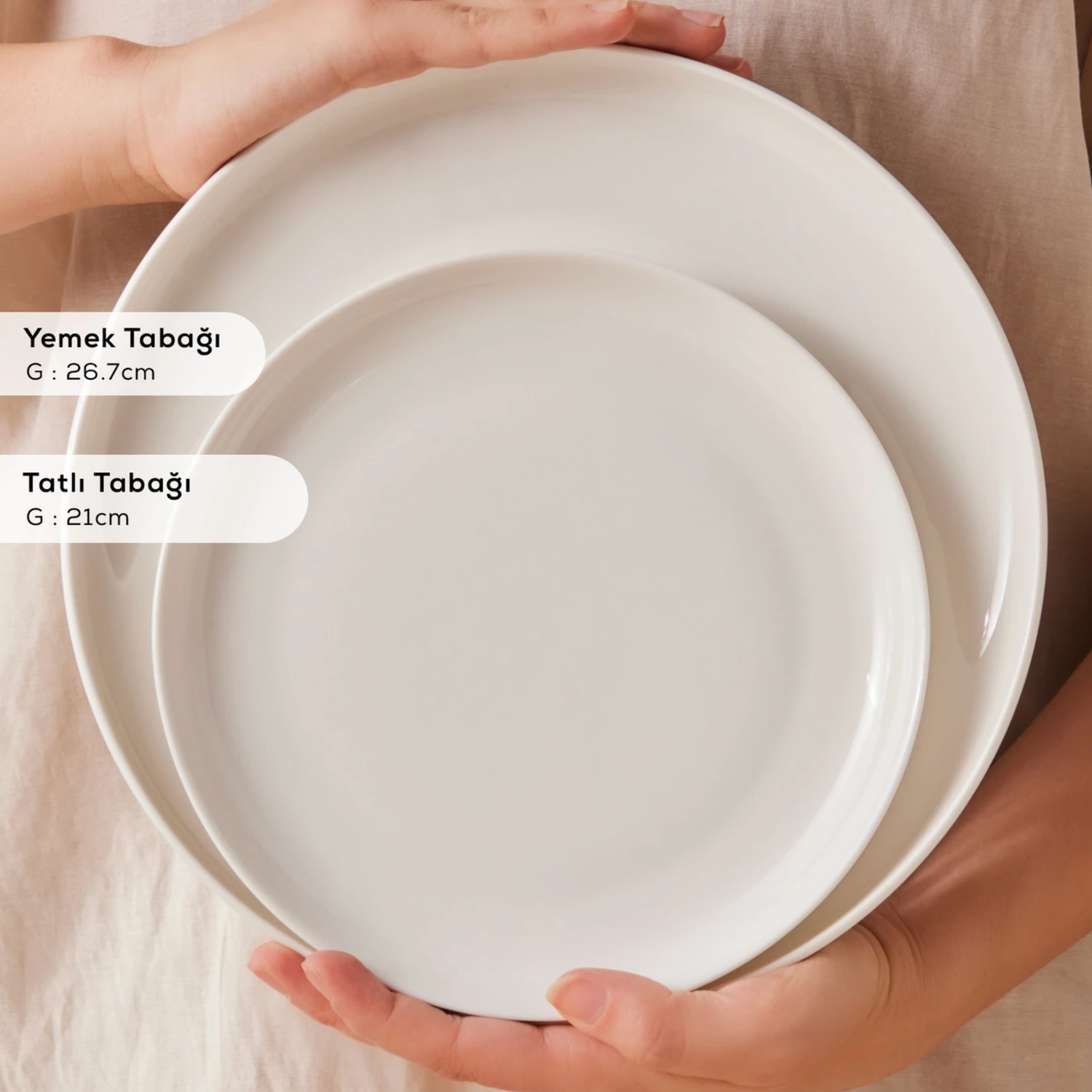 Karaca Stream Bone Remi 18 Piece 6 Person Dinner Set