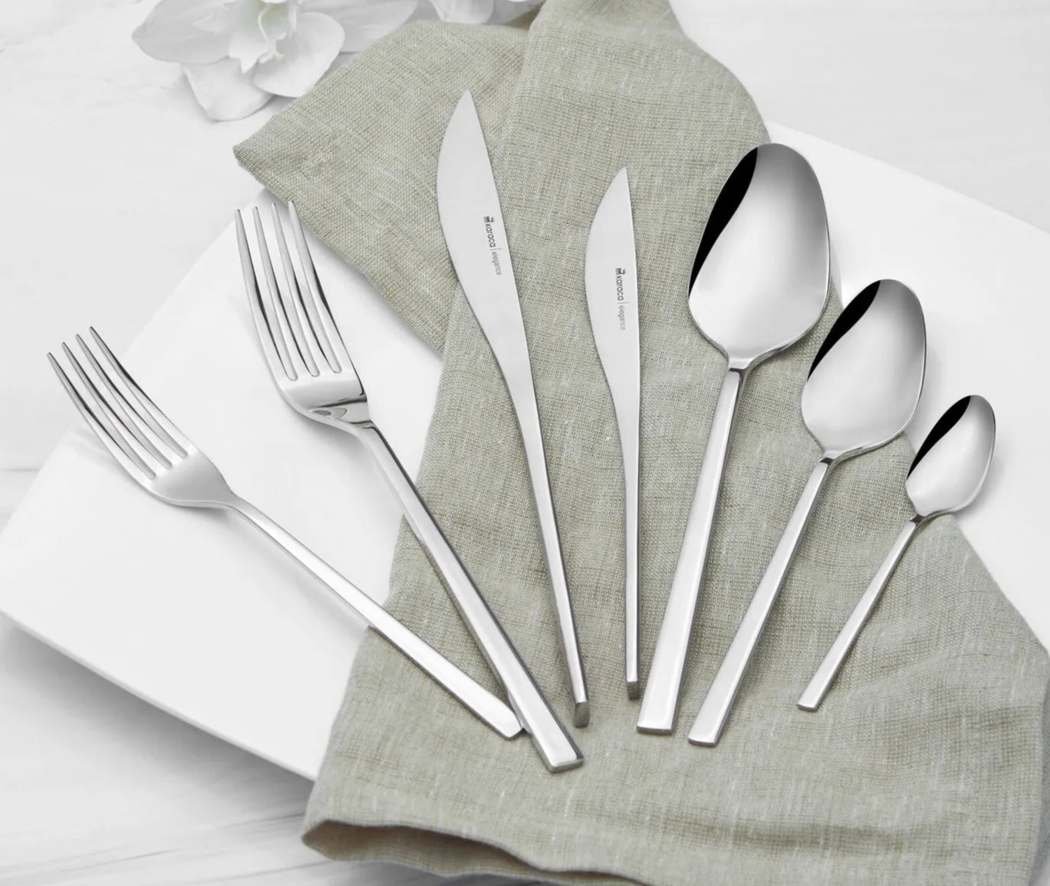 Karaca New Everest Elegance Cutlery Set for 12 Person, 84-Piece