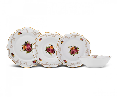 Karaca Antique Porcelain 24 Pieces 6-Person Dinnerware Set