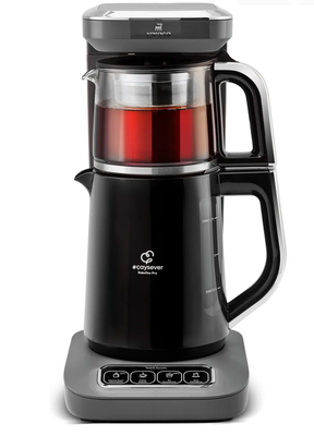 Karaca Caysever Robotea Pro 4 in 1 Talking Automatic Tea Maker Kettle and Filter Coffee Maker 2500W Space Grey