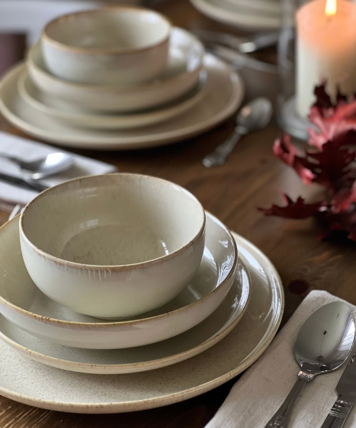 Ria 24-piece dinnerware set for 6 persons | beige