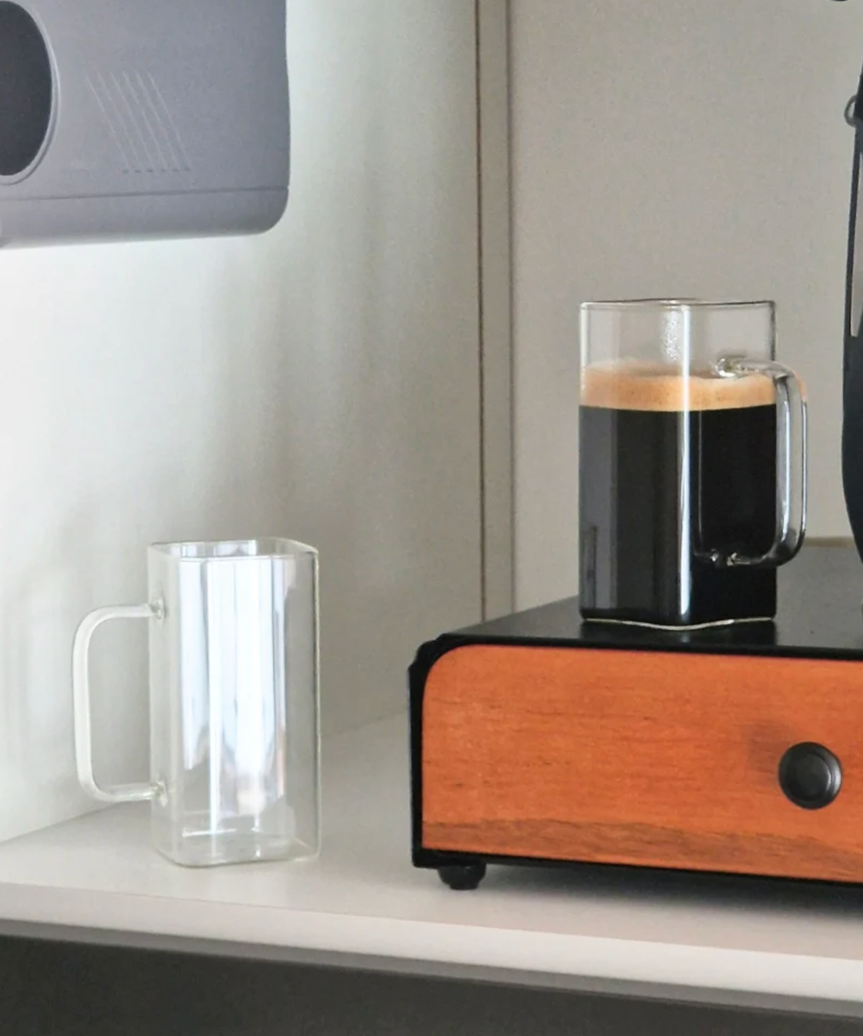 Square rectangular glass mug | 2 pieces | 350 ml