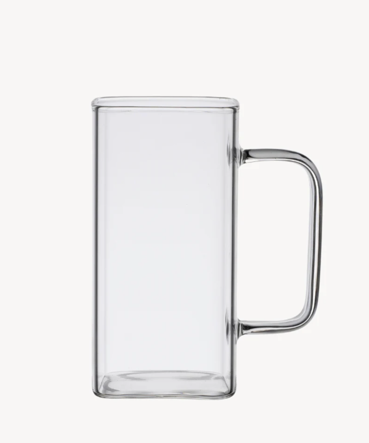 Square rectangular glass mug | 2 pieces | 350 ml