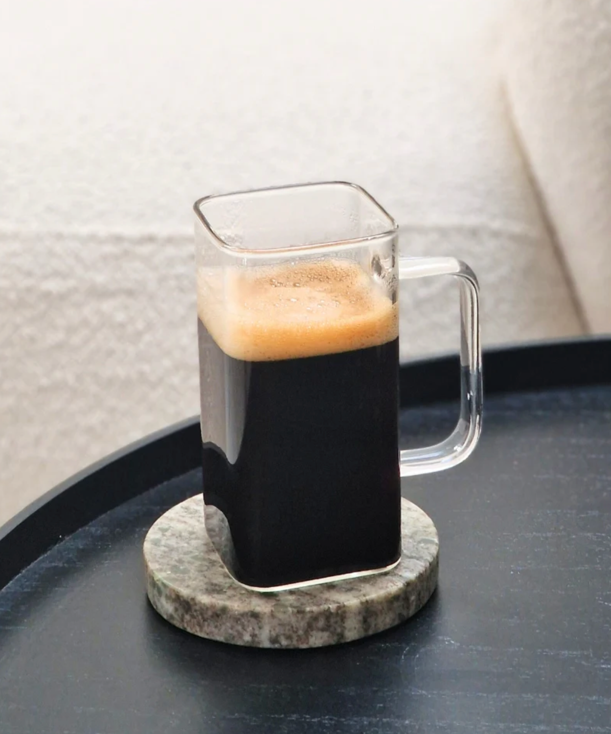Square rectangular glass mug | 2 pieces | 350 ml