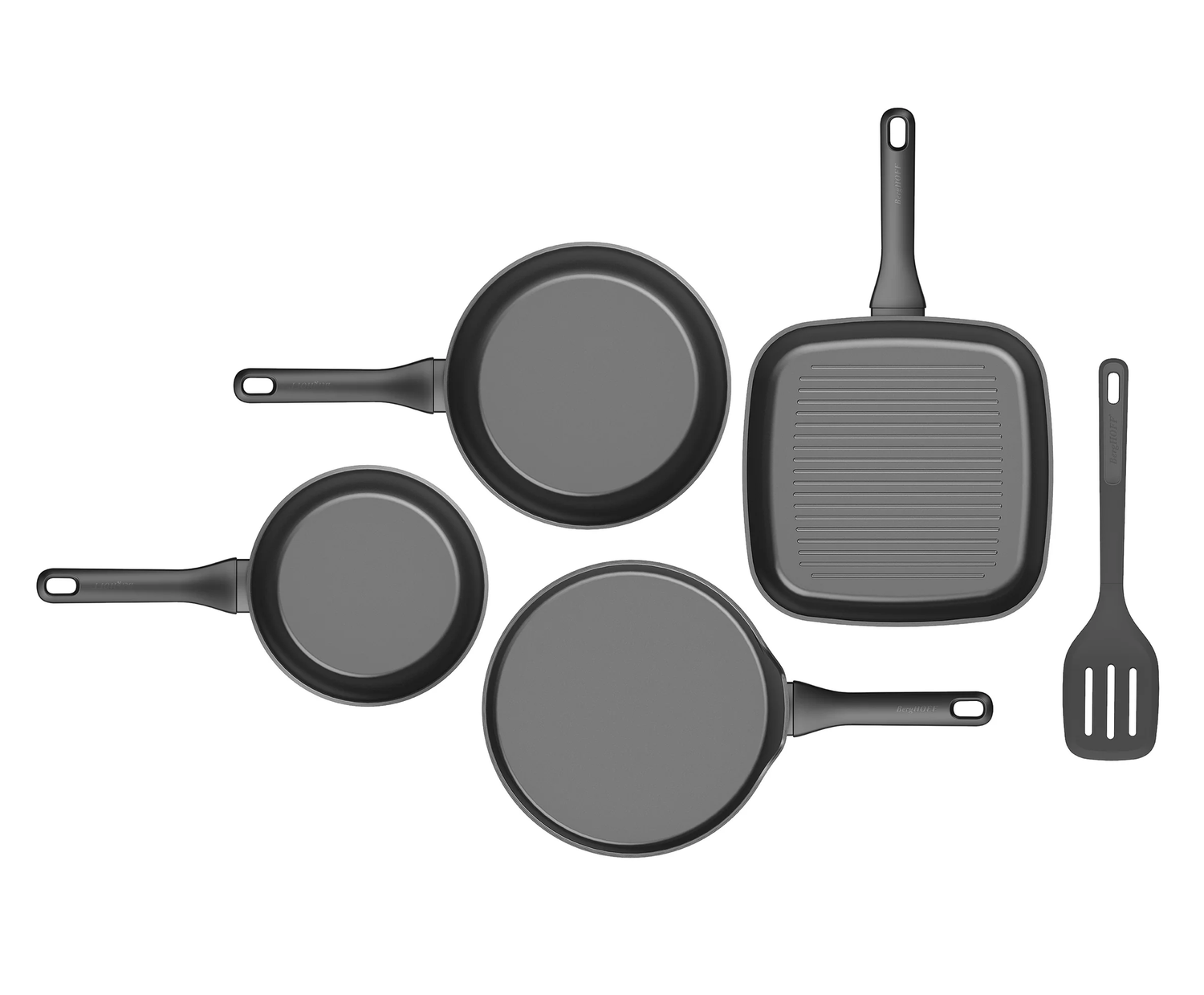 Berghoff DiNA 4-piece pan set non-stick Helix with spatula