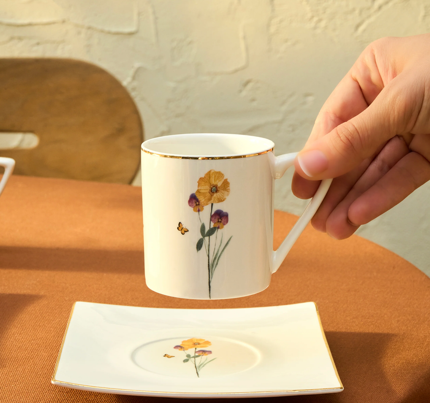 Karaca Valencia 6 Person Thee Cup Set 190 Ml