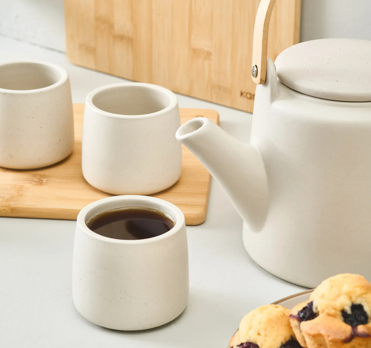 Karaca Yuuki Tea Set for 6 Persons, 7 Pieces