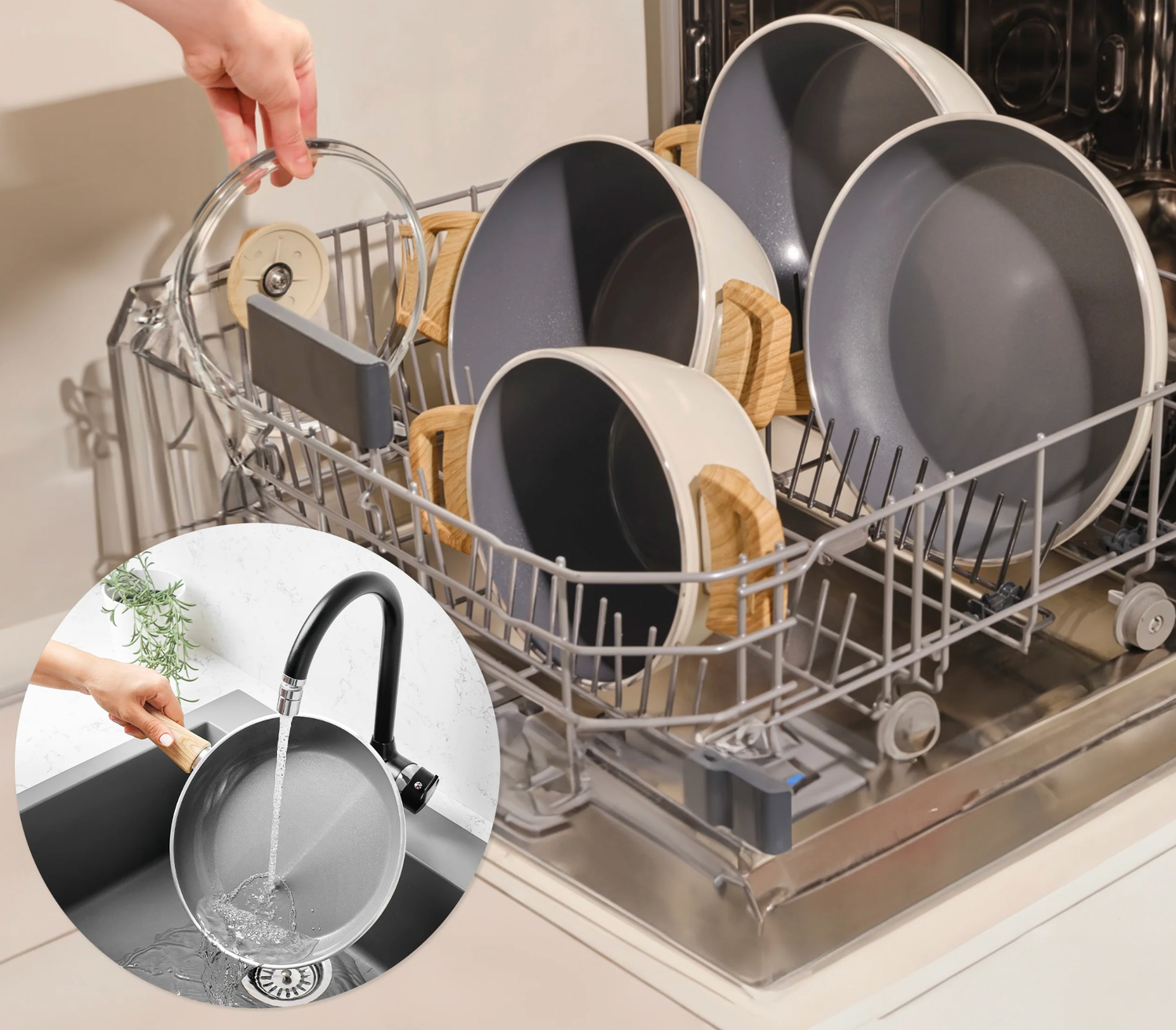 Karaca Swiss Crystal Induction Pan Creamy, 30 Cm