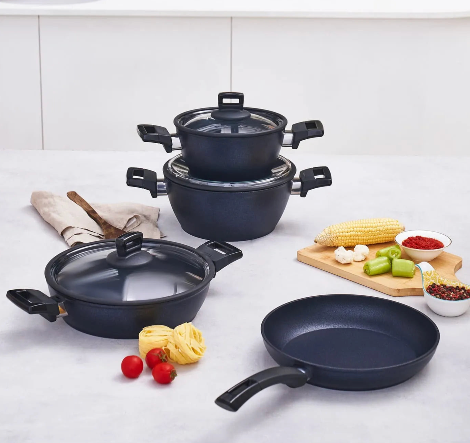 Karaca Biodiamond Powerful Plus Cookware Set, 7 Piece
