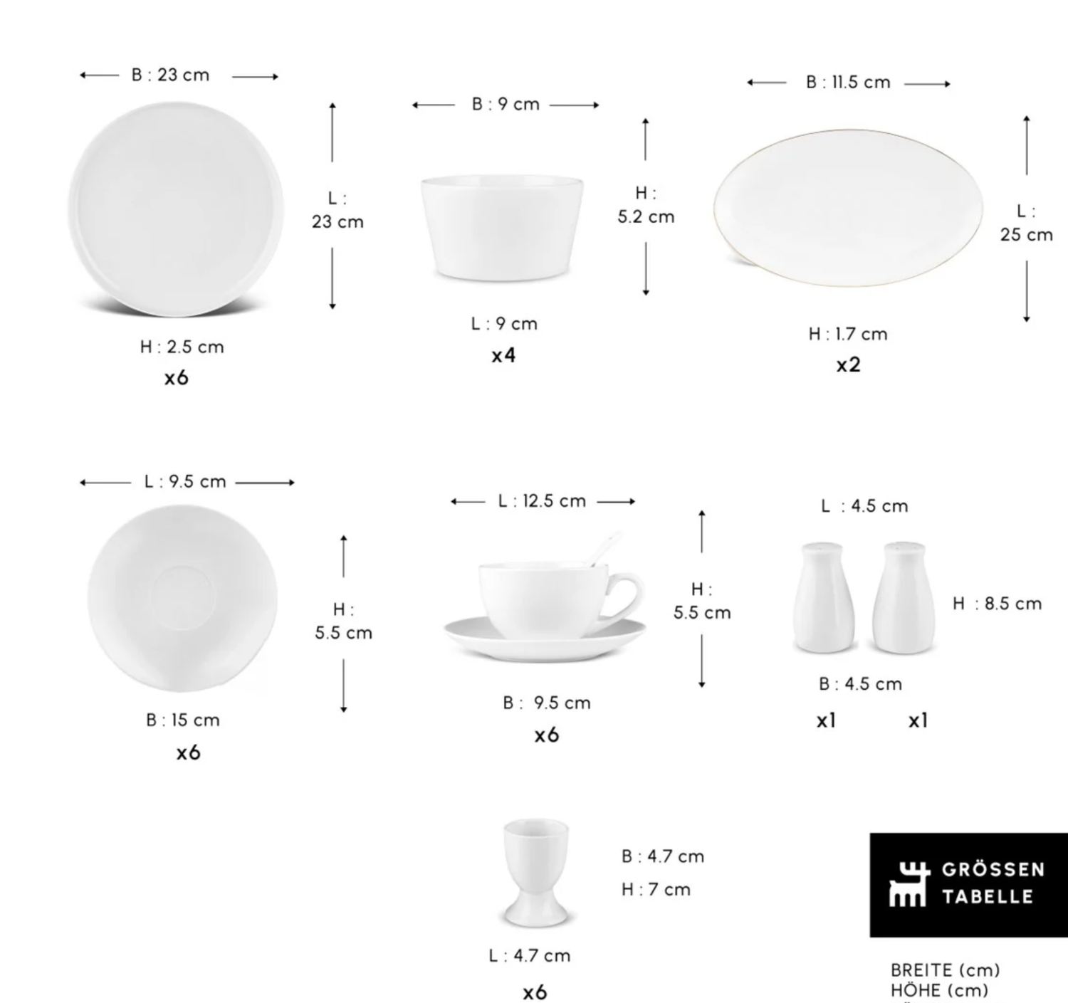 Karaca Favaro 38-Piece Breakfast Set for 6 People