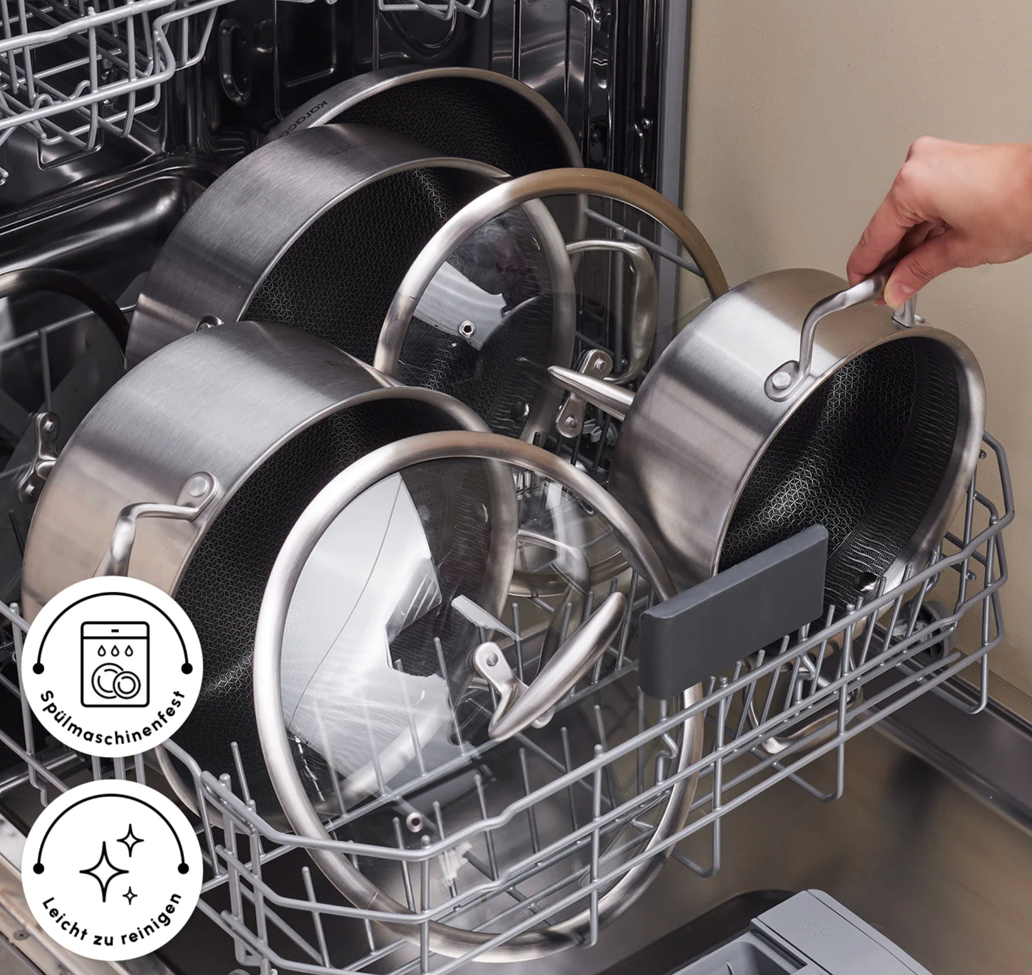 Karaca 5Ply PowerSteel 316+ Cookware Set, 7 Piece