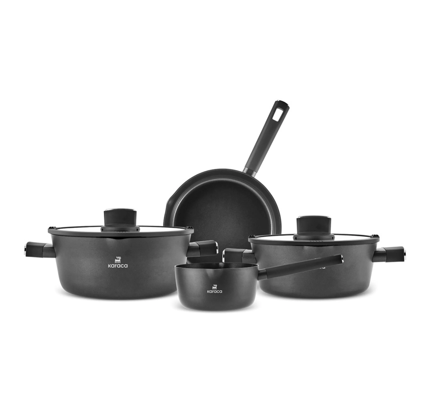 Karaca Midnight Ceramic Cookware Set 6 Pieces
