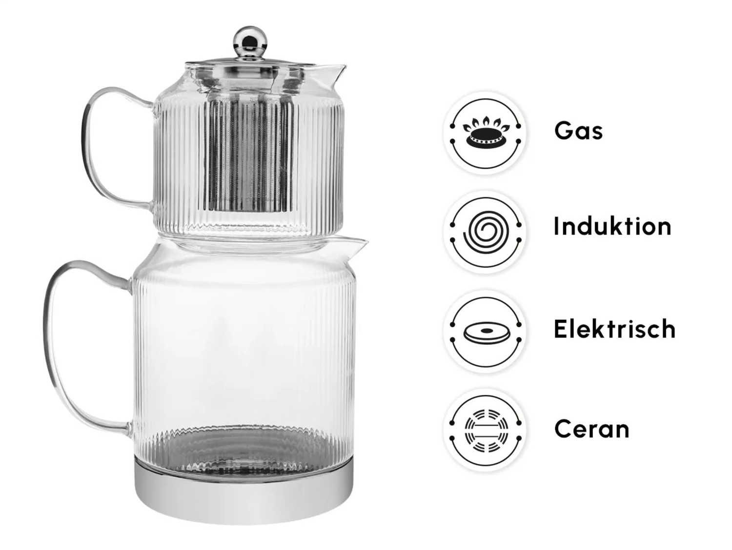 Theepot en Glazen Set