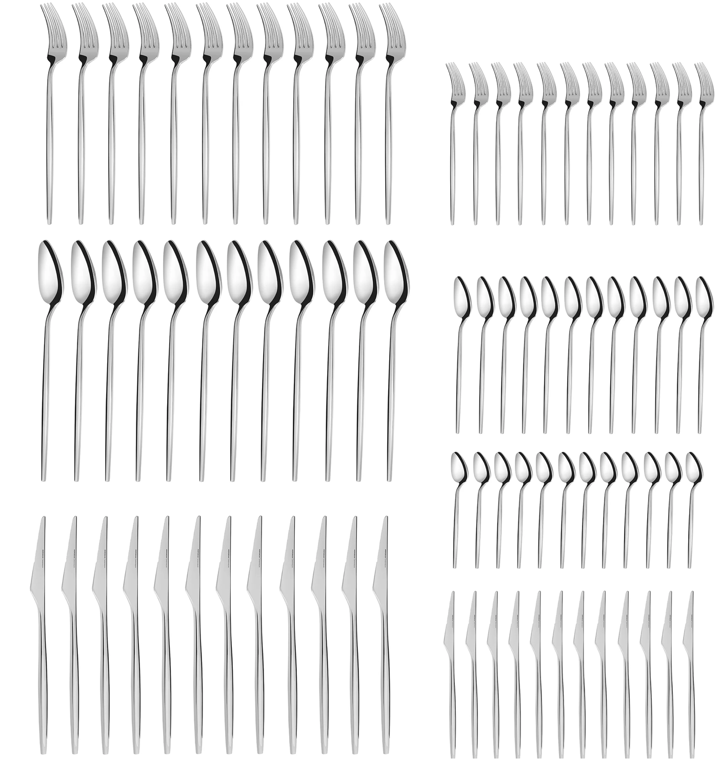 Karaca Moongate 316+ 84-Piece Premium Cutlery Set for 12 - Boxed