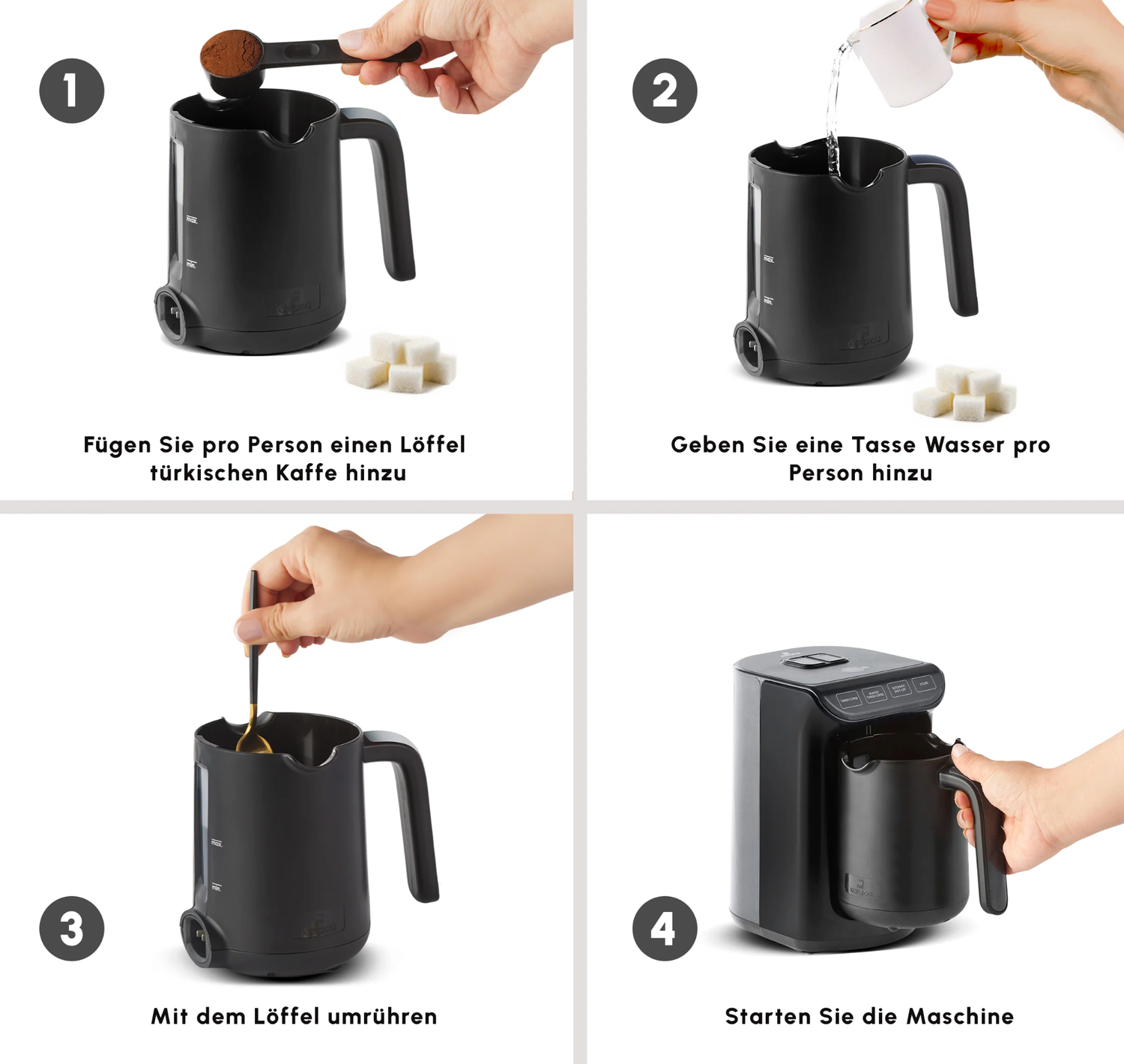 Karaca Hatir Roasted Turkish Coffee Machine Shiny Black