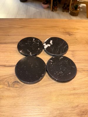 Marble coasters | 4-PIECES BLACK