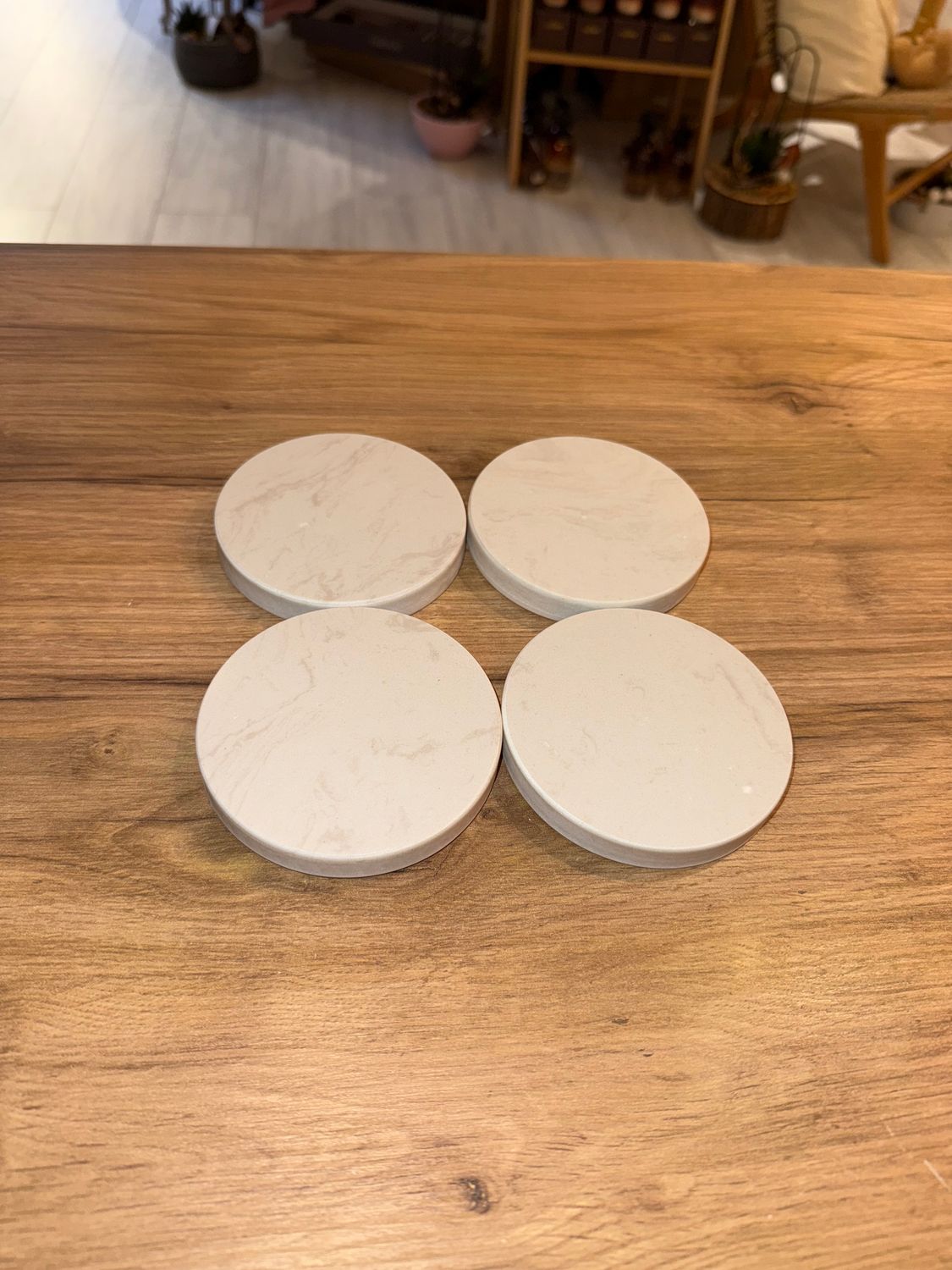 Marble coasters |4 Pieces White