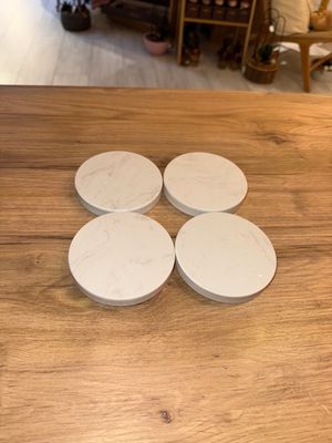 Marble coasters |4 Pieces White