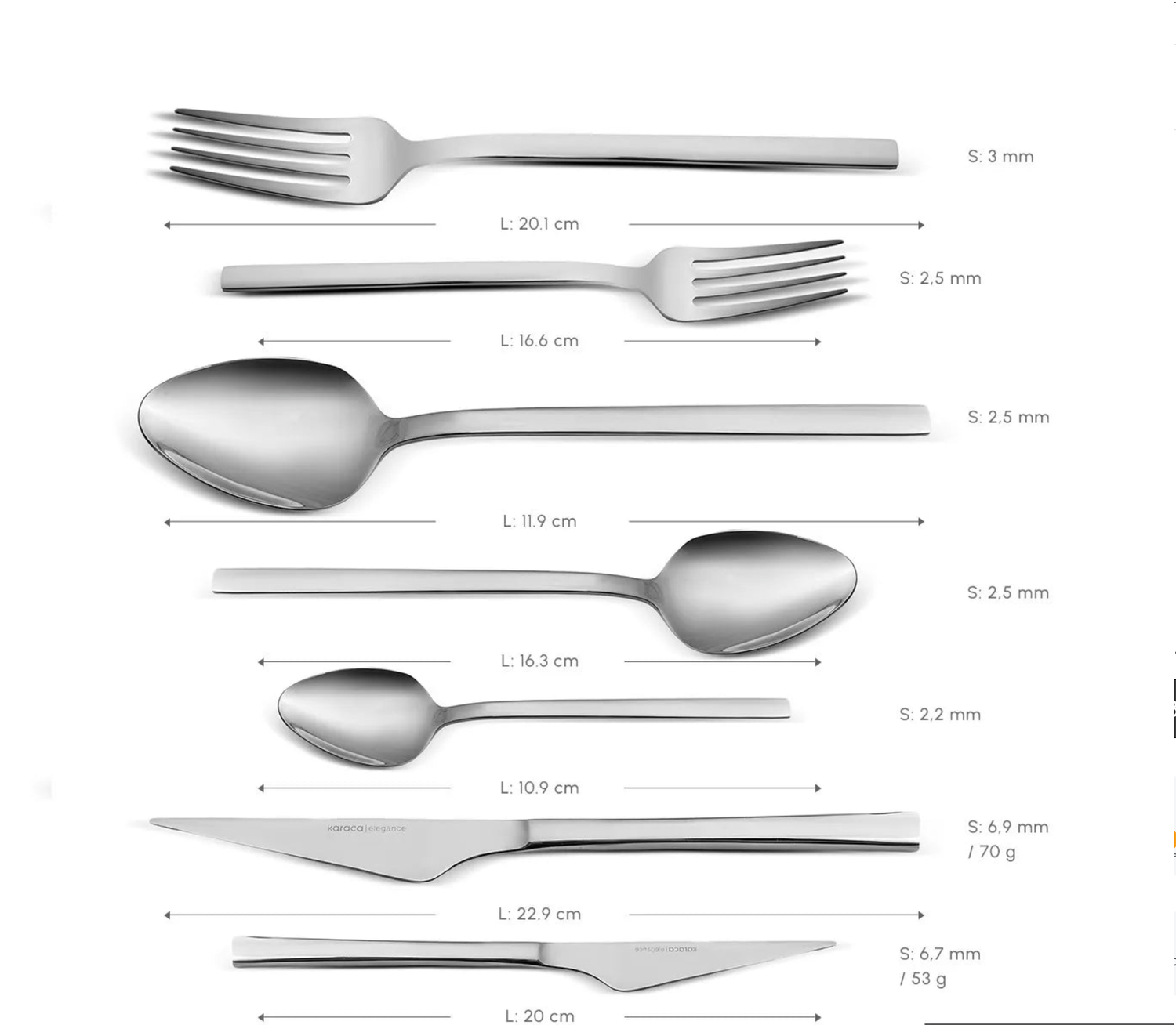 Karaca Sedir Elegance 12-persoons bestekset, 84 delig