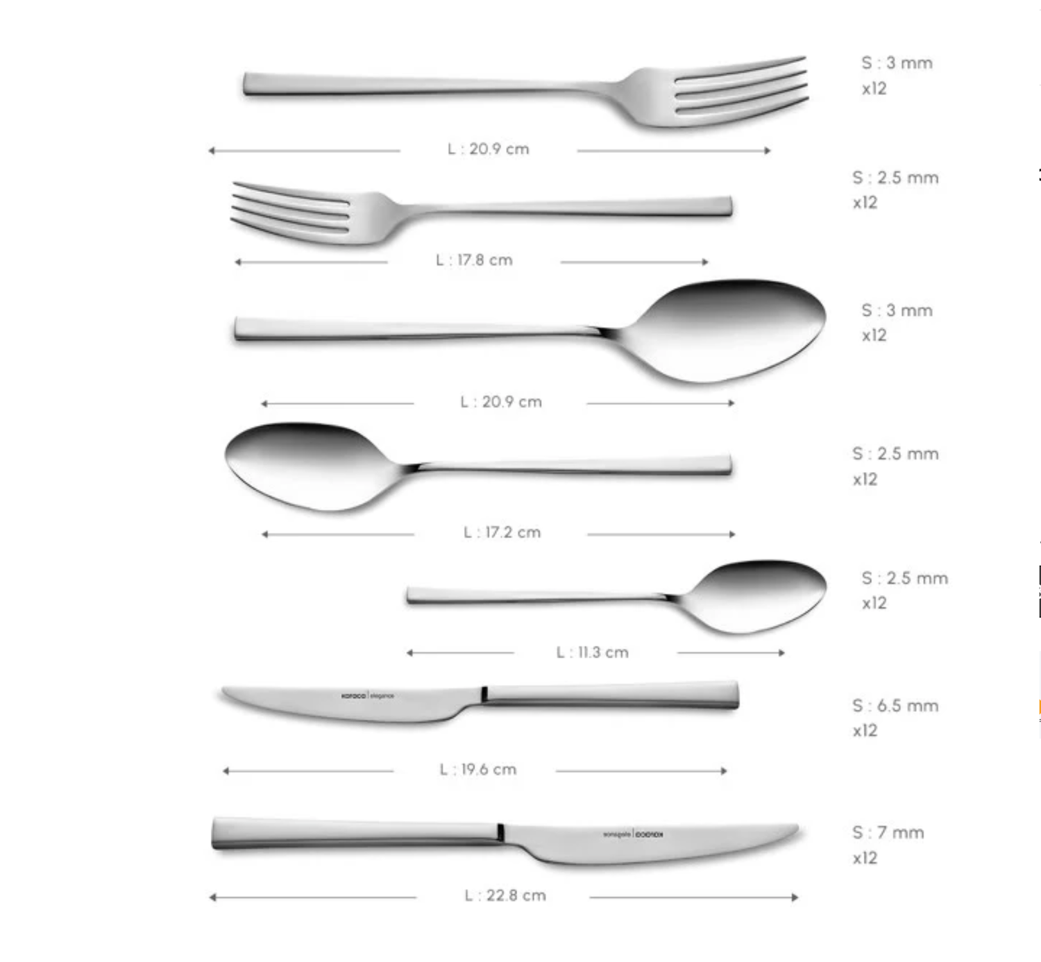 Karaca Serenity Elegance 12-persoons 84-delig bestekset
