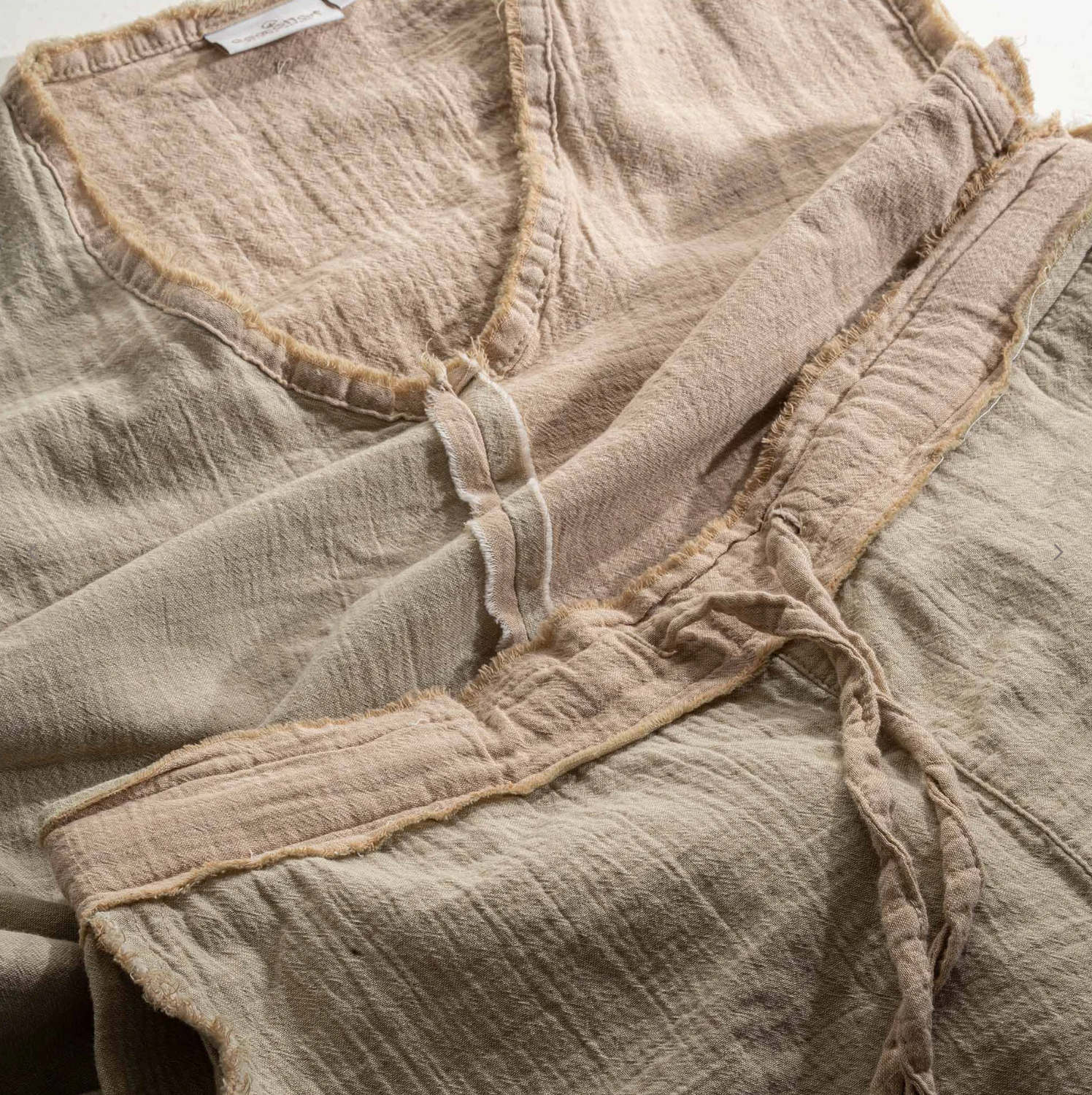 Ecocotton Melsa Men&#39;s Pyjama Set With Short 100% organic cotton muslin green