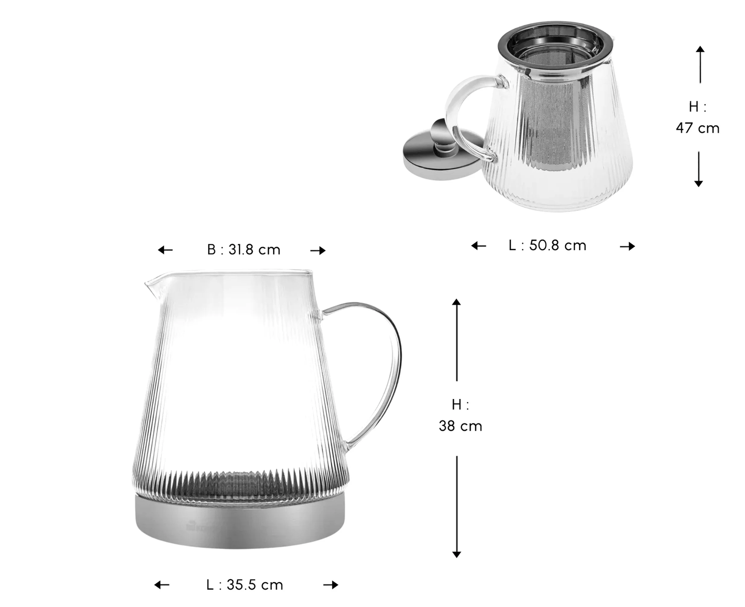 Karaca Keops XL Glass Teapot