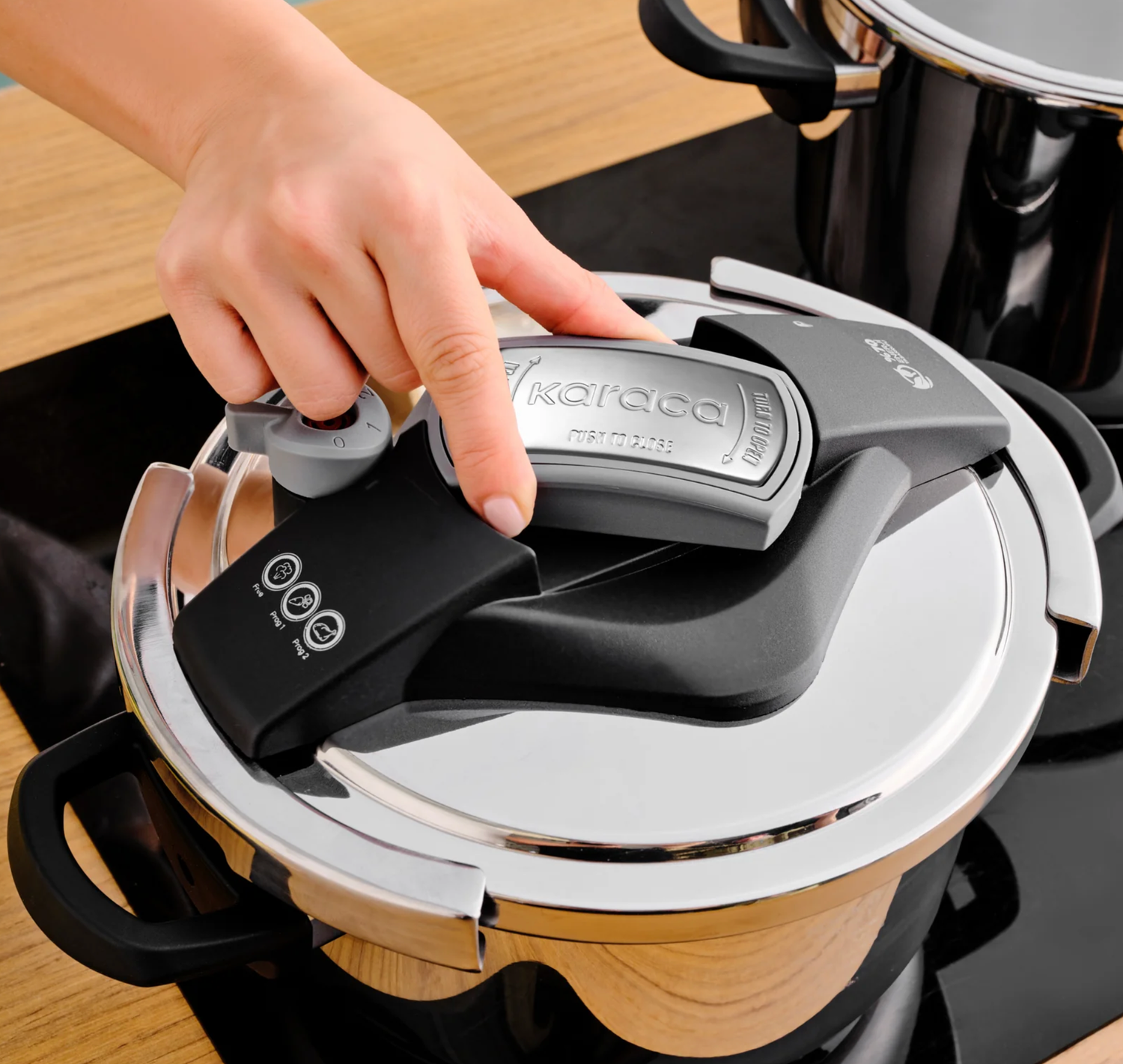 Karaca Perfect Gray 4+6 lt Pressure Cooker Set