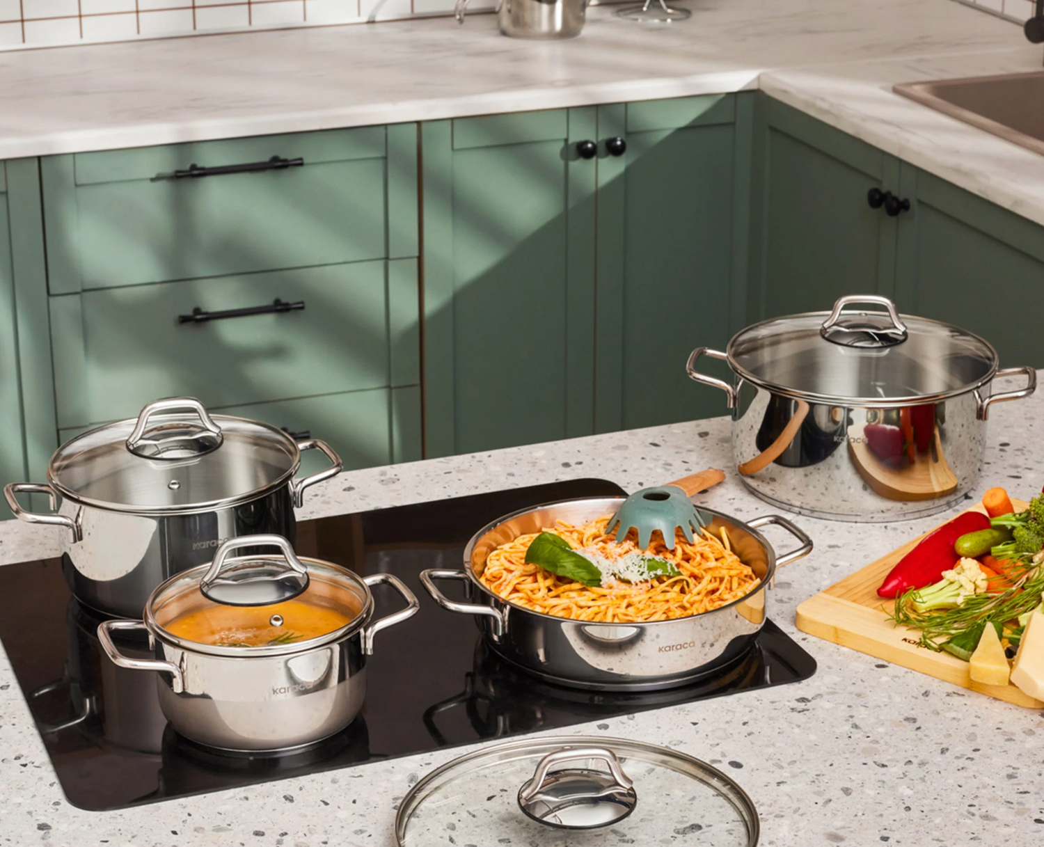 Karaca Belgrade 15-piece Stainless Steel Cookware Set