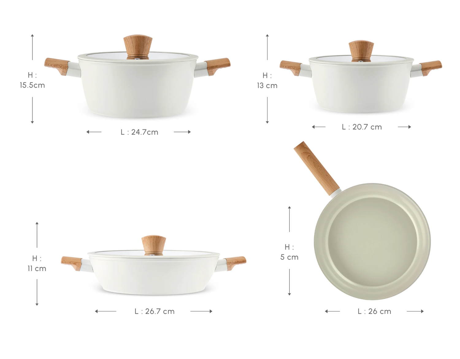 Karaca Swiss Crystal Almond Cream İndüksiyon Tabanlı 7 Parça Tencere Seti