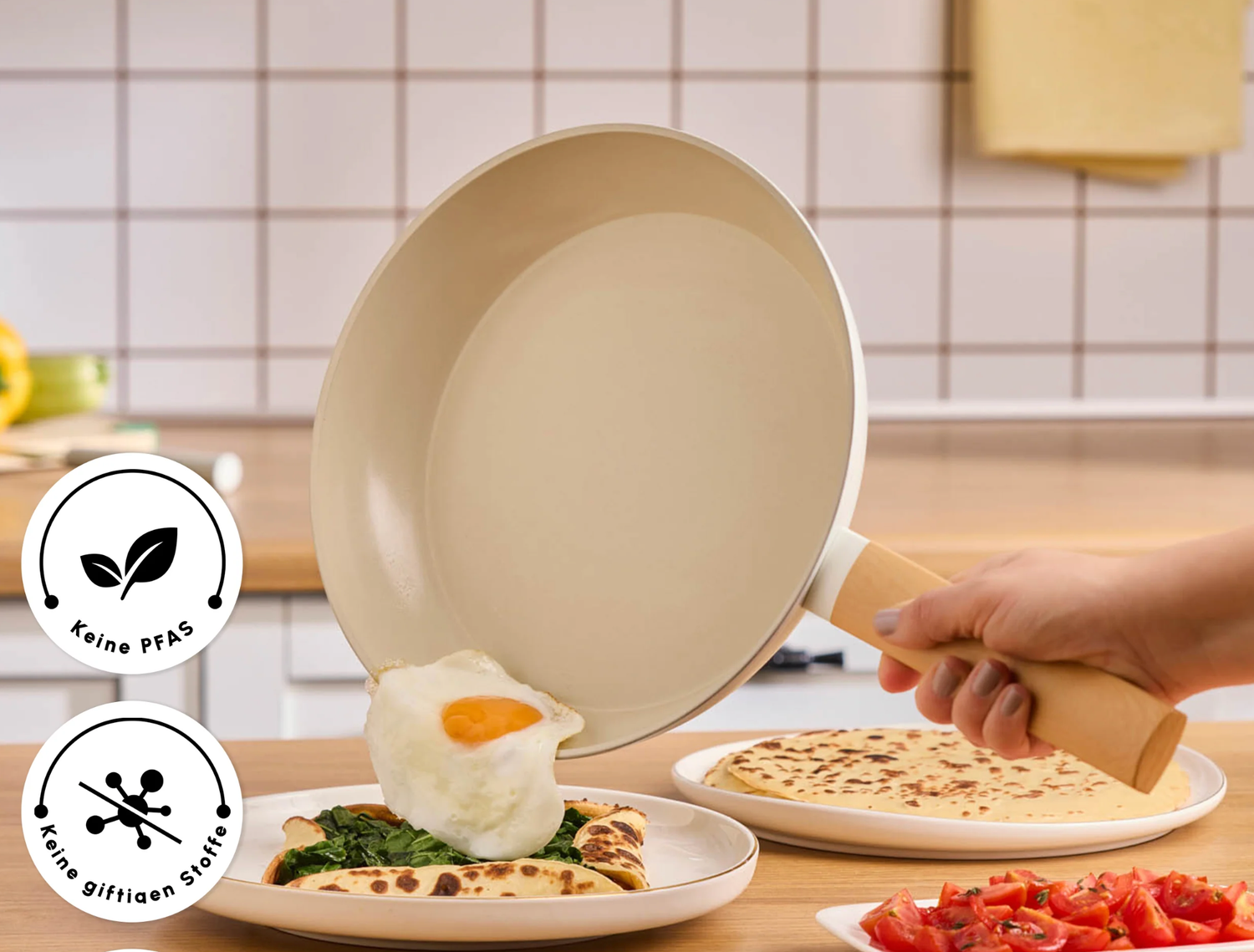 Karaca Swiss Crystal Almond Cream İndüksiyon Tabanlı 7 Parça Tencere Seti