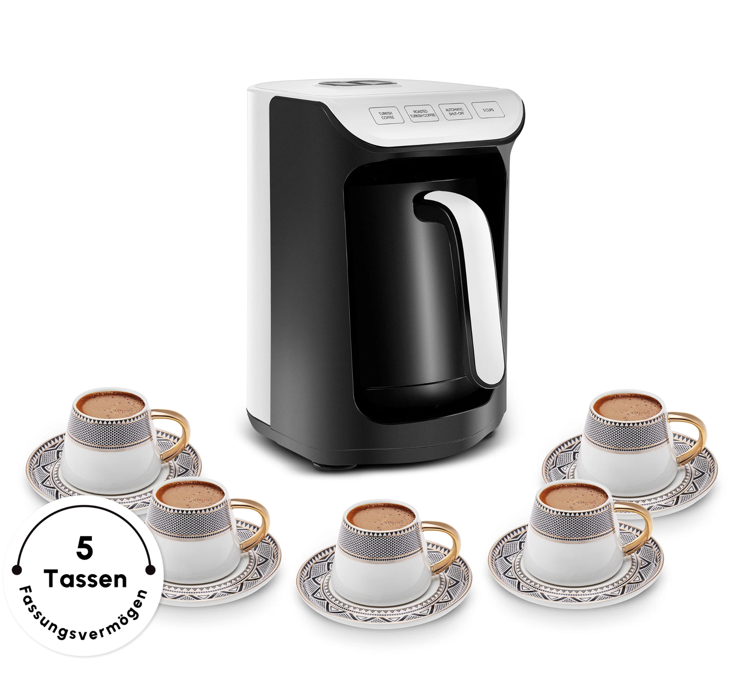 Karaca Hatır koz Koffiezetapparaat voor Turkse koffie met melk White