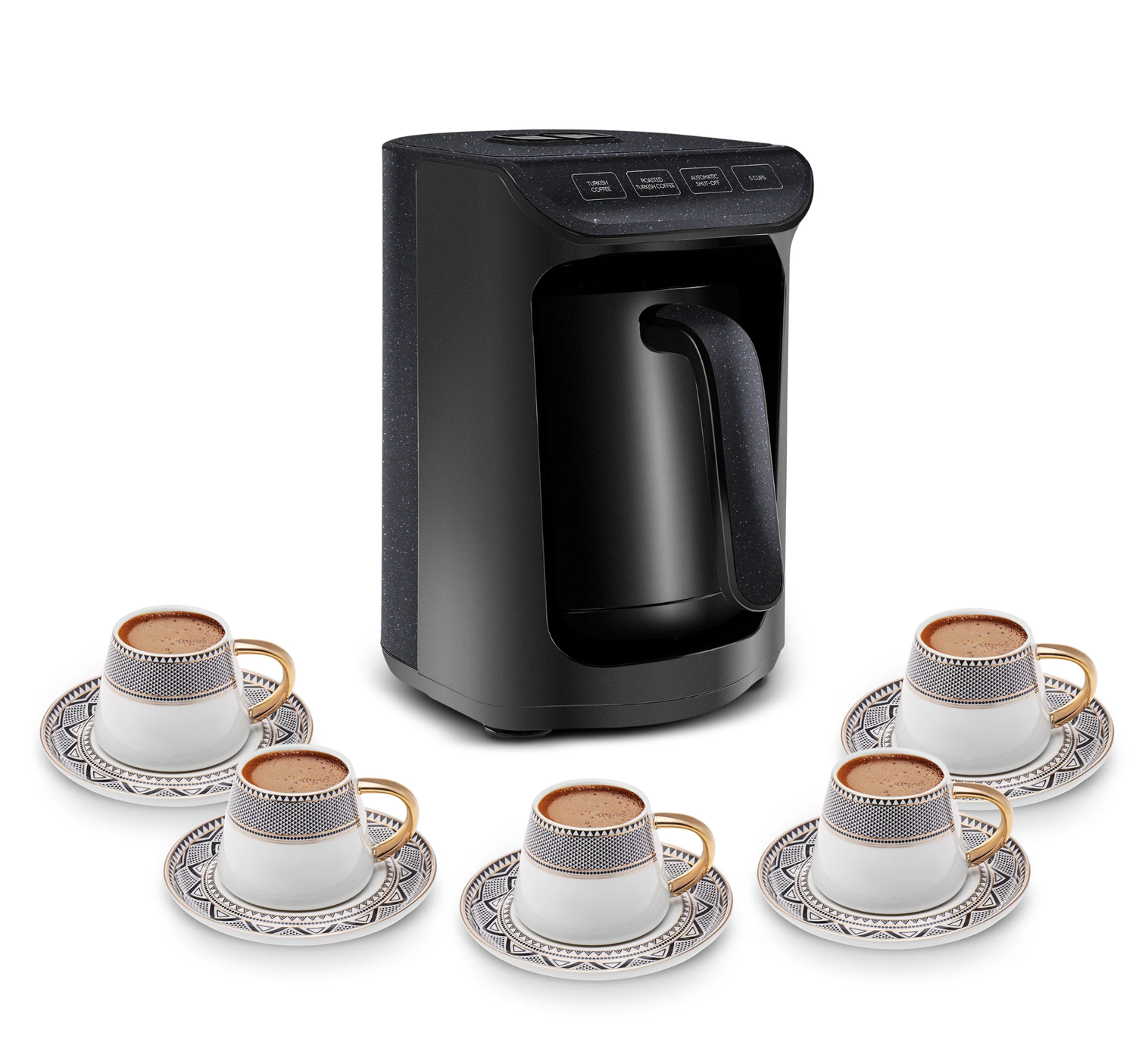 Karaca Hatır Koz Milky Turkish Coffee Machine, Shiny Black