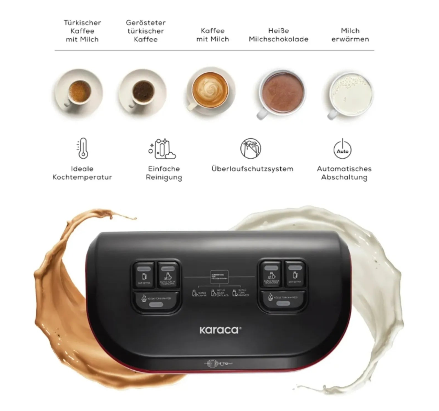 Karaca Hatir Hüps Duet Turkish Coffee Machine, Gray, 1400W