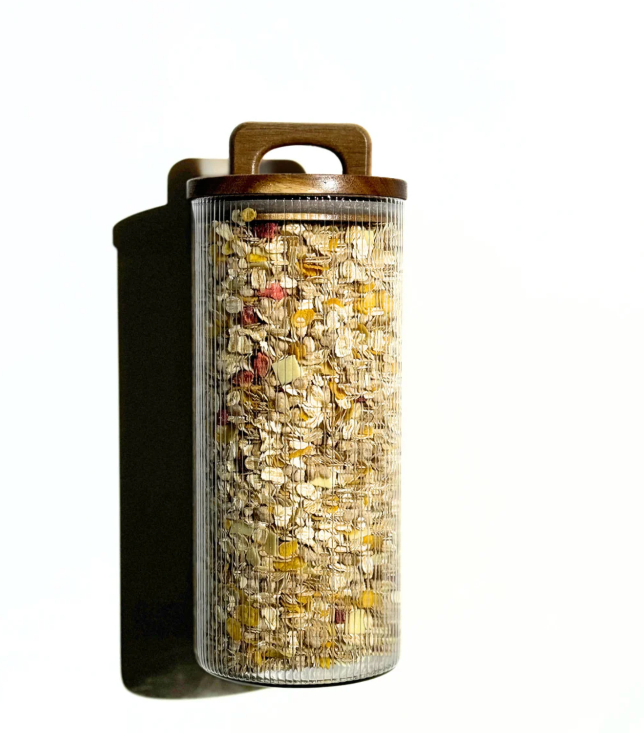 Stock jars Henkel Stripe acacia lid set of 2/ 1500 ml