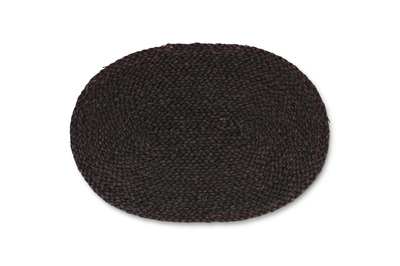 S&amp;P Placemat 45x30cm oval corn leaf black TableTop