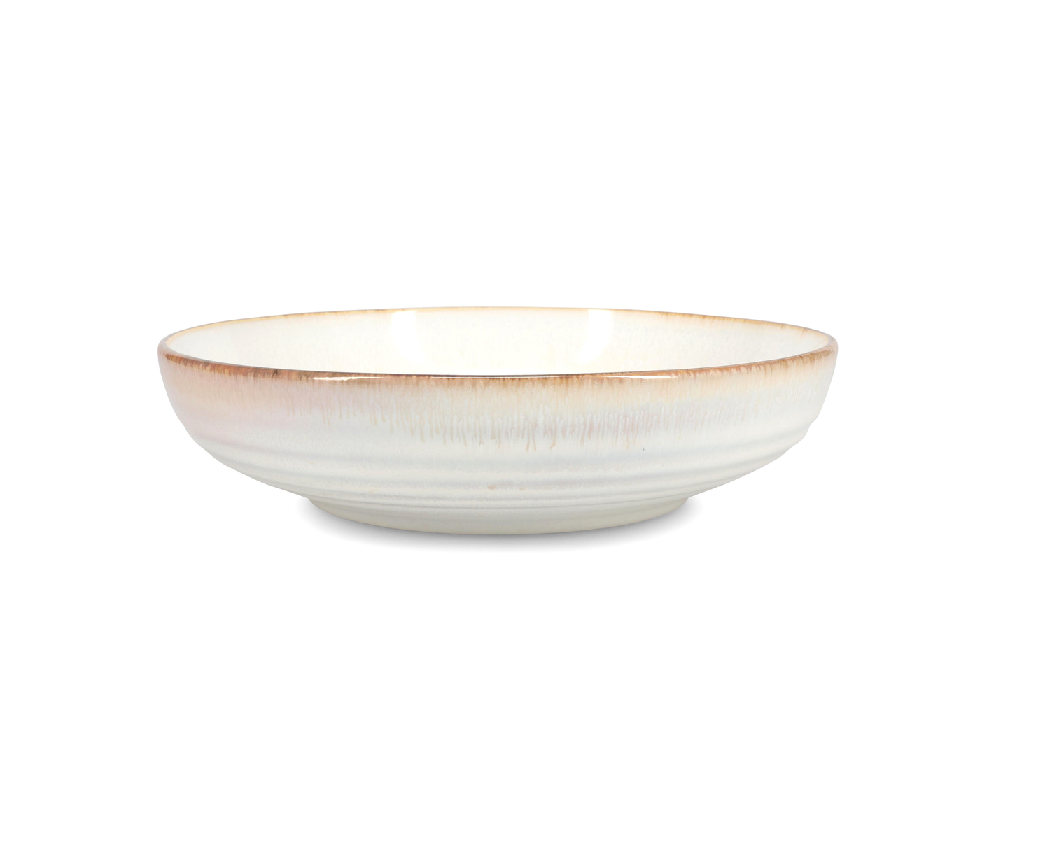 S&amp;P Bowl 23xH5,5cm white Artisan