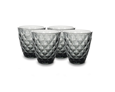 S&amp;P Glass 22cl grey Prisma - set/4
