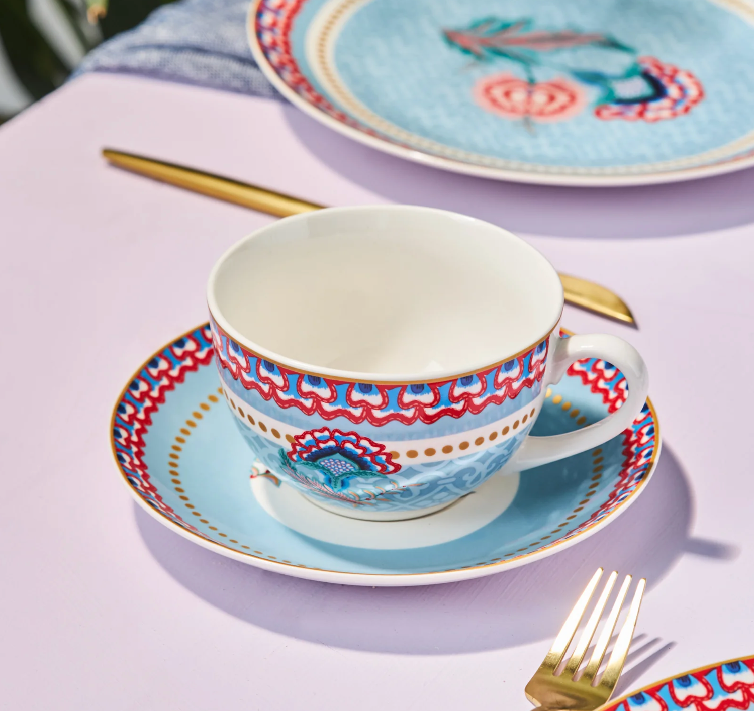 Karaca Forever Bone Spello 26-Piece 6-Person Breakfast Set Blue